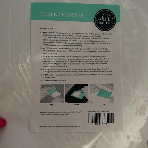 Chalk Couture Reusable stencil 8.5 x11 - Picture 2 of 2